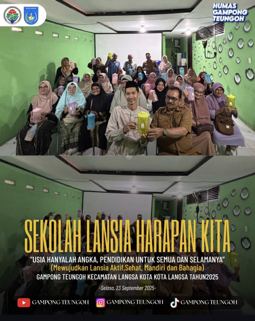 Kegiatan Sekolah Lansia Harapan Kita Gampong Teungoh Tahun 2025